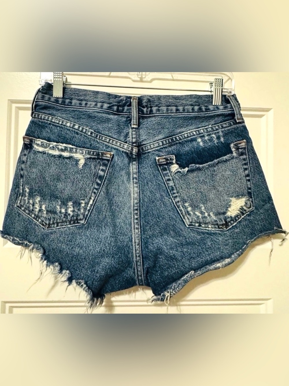 AGOLDE Parker Vintage Cut Off Denim Shorts High Rise Distressed Size 26 - Picture 2 of 6